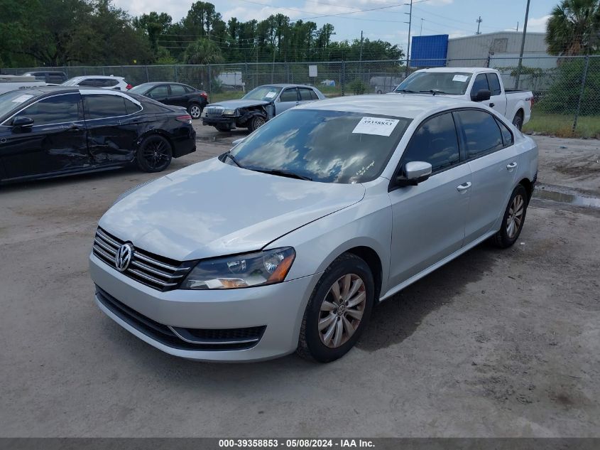 2013 Volkswagen Passat 2.5L S VIN: 1VWAH7A39DC119794 Lot: 39358853