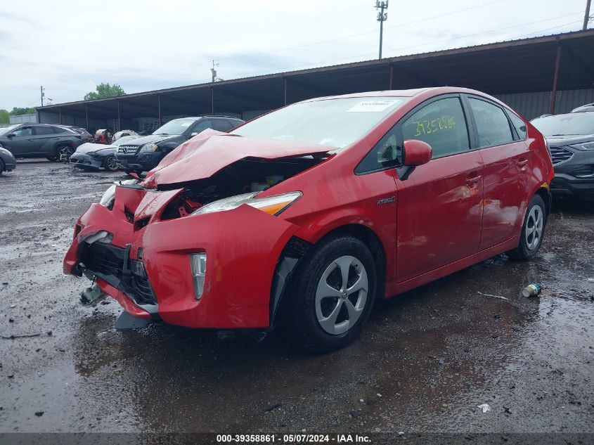 2013 Toyota Prius Five/Four/Three/Three Se/Two VIN: JTDKN3DU6D0343605 Lot: 39358861