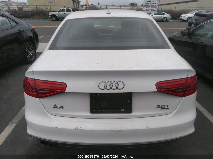 2014 Audi A4 2.0T Premium VIN: WAUBFAFL0EN044151 Lot: 39358870