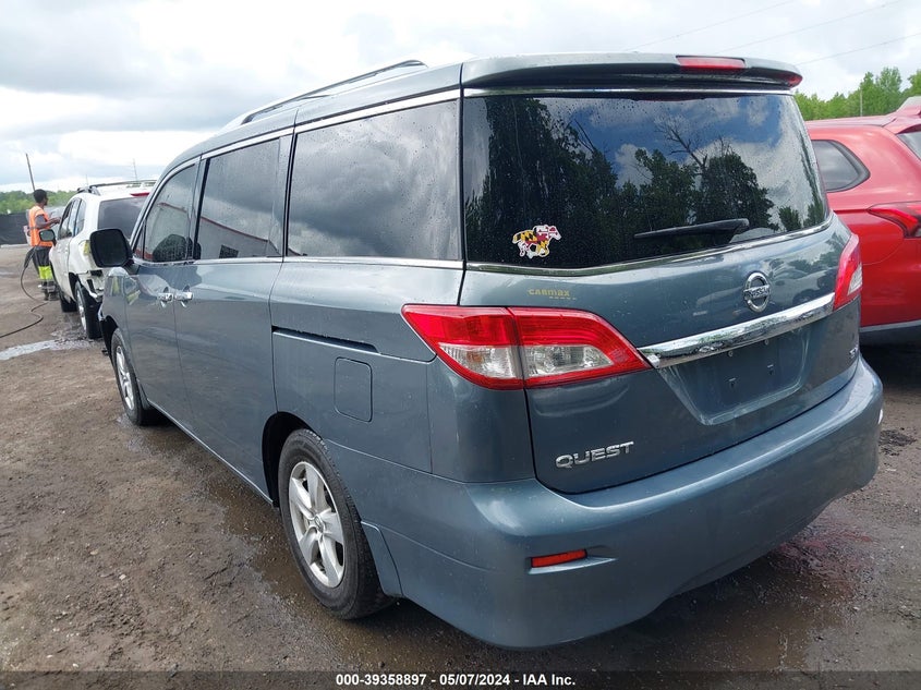 2012 Nissan Quest Sv VIN: JN8AE2KP0C9050932 Lot: 39358897