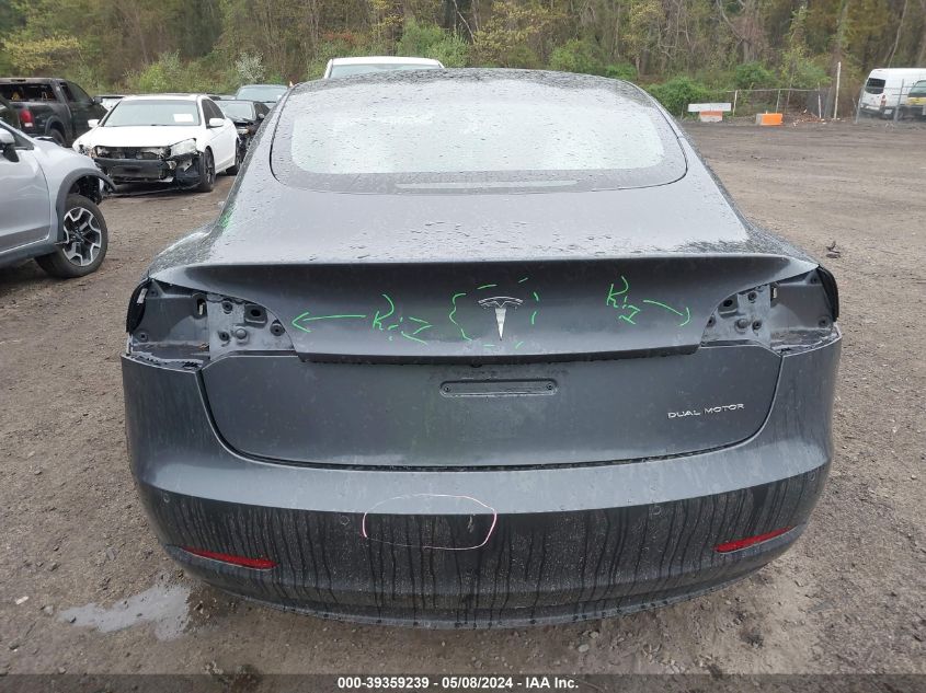 2021 Tesla Model 3 Long Range Dual Motor All-Wheel Drive VIN: 5YJ3E1EB0MF035711 Lot: 39359239