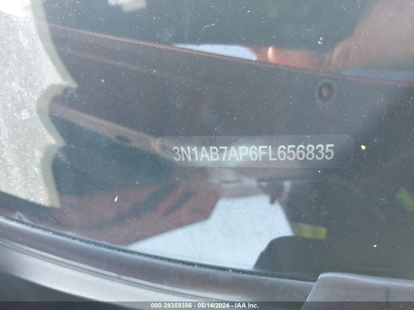 2015 Nissan Sentra Fe+ S/S/Sl/Sr/Sv VIN: 3N1AB7AP6FL656835 Lot: 39359386