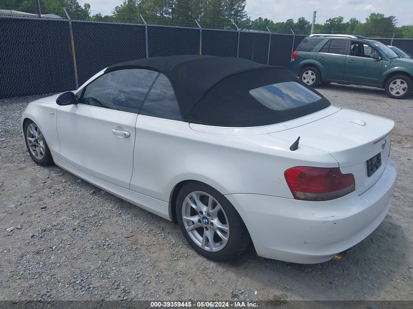 2008 BMW 128I VIN: WBAUL73578VE86362 Lot: 39359445