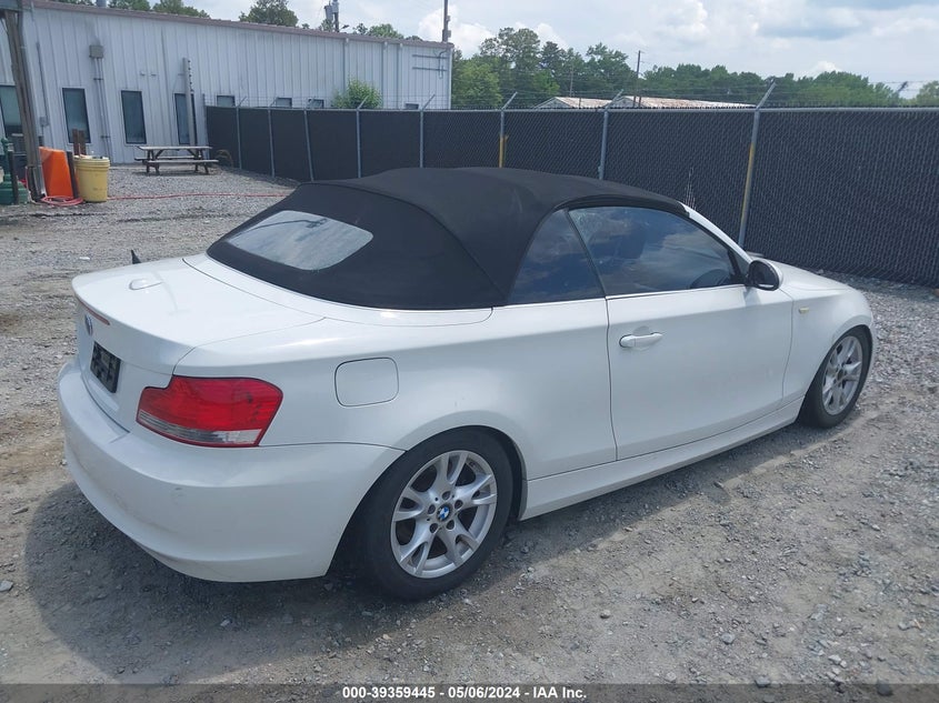 2008 BMW 128I VIN: WBAUL73578VE86362 Lot: 39359445