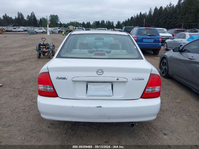 2001 Mazda Protege Dx/Lx VIN: JM1BJ222510468047 Lot: 39359485