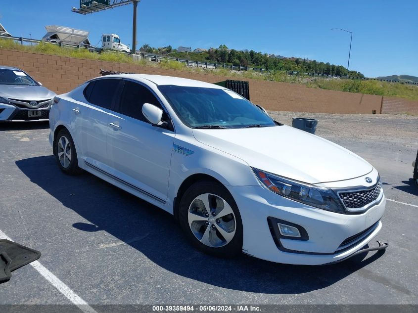 2014 Kia Optima Hybrid Lx VIN: KNAGM4AD1E5071307 Lot: 39359494