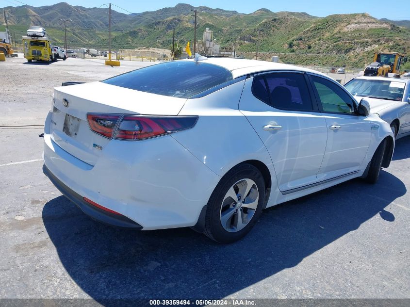 2014 Kia Optima Hybrid Lx VIN: KNAGM4AD1E5071307 Lot: 39359494