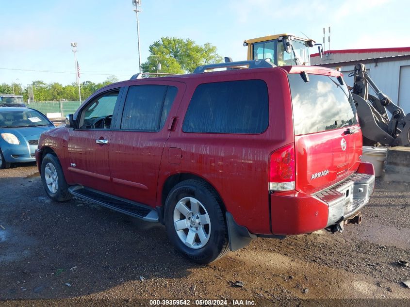 2005 Nissan Armada Le VIN: 5N1AA08B15N704172 Lot: 39359542