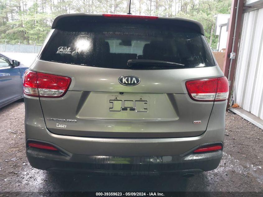 2016 Kia Sorento 2.4L Lx VIN: 5XYPG4A38GG076015 Lot: 39359623