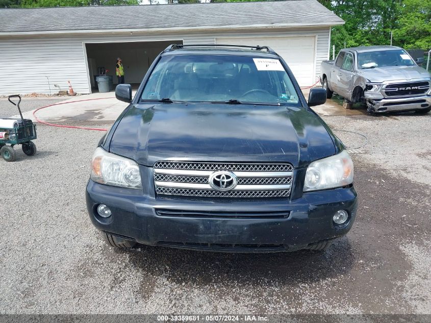 2006 Toyota Highlander Hybrid Limited V6 VIN: JTEEW21A360012901 Lot: 39359681