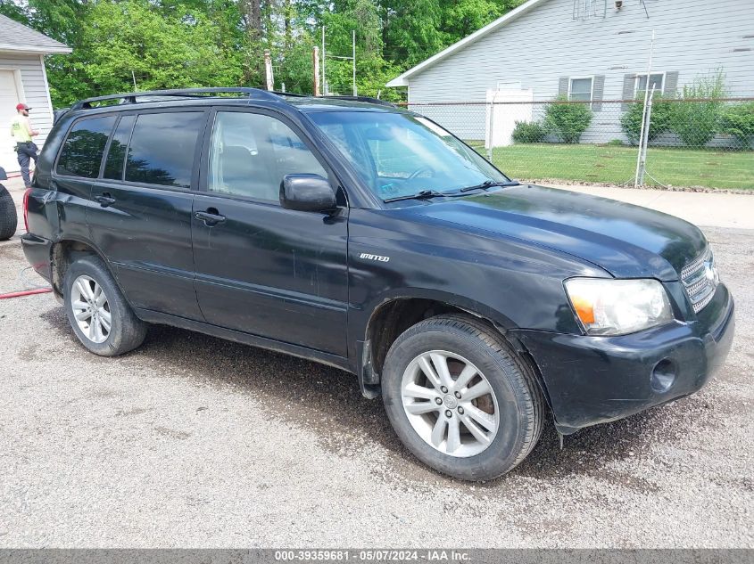 2006 Toyota Highlander Hybrid Limited V6 VIN: JTEEW21A360012901 Lot: 39359681