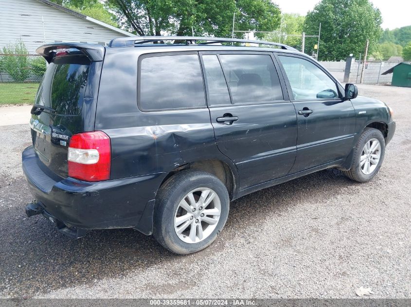 2006 Toyota Highlander Hybrid Limited V6 VIN: JTEEW21A360012901 Lot: 39359681