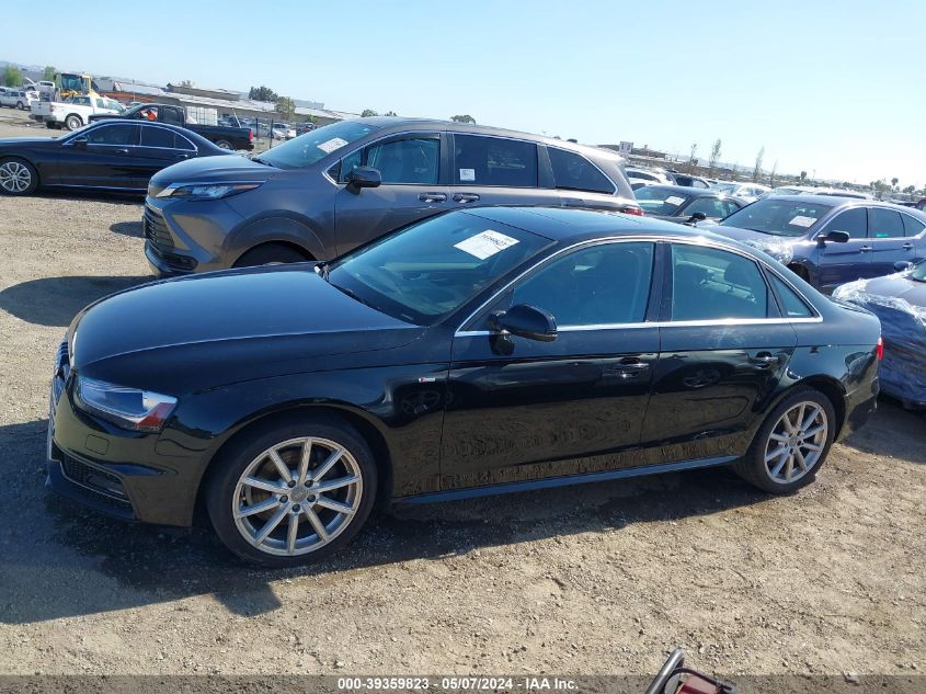 2014 Audi A4 2.0T Premium VIN: WAUFFAFL4EN012143 Lot: 39359823