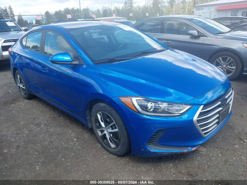 2017 Hyundai Elantra Se VIN: KMHD74LF9HU122893 Lot: 39359825