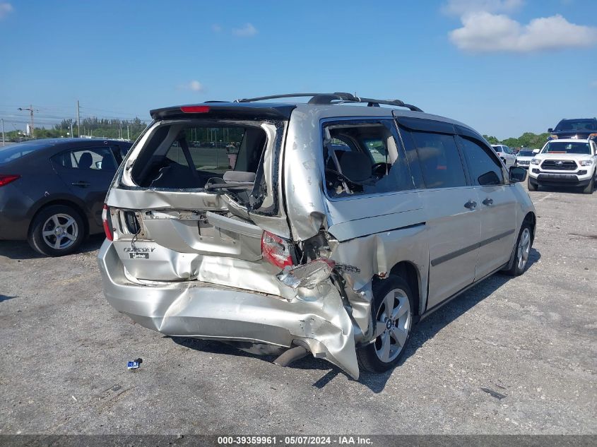 2007 Honda Odyssey Lx VIN: 5FNRL38287B055121 Lot: 39359961