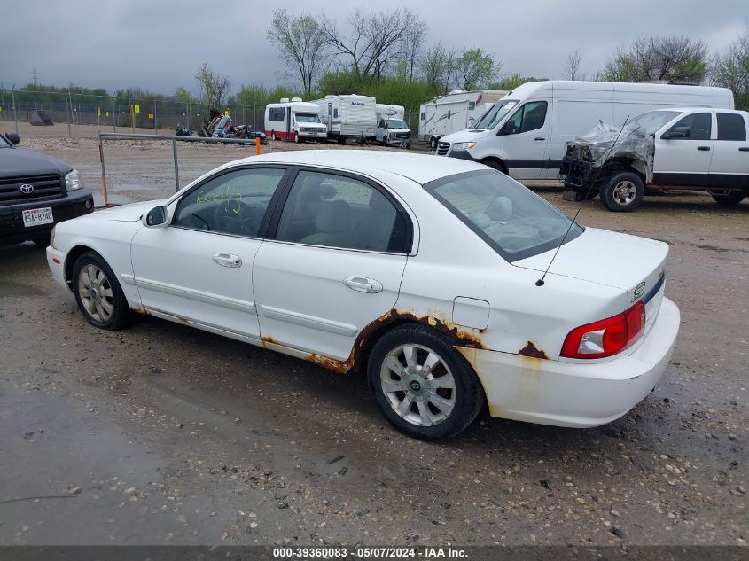 2005 Kia Optima Ex V6/Lx V6 VIN: KNAGD128455390118 Lot: 39360083