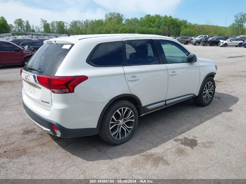 2016 Mitsubishi Outlander Es VIN: JA4AZ3A36GZ037820 Lot: 39360150