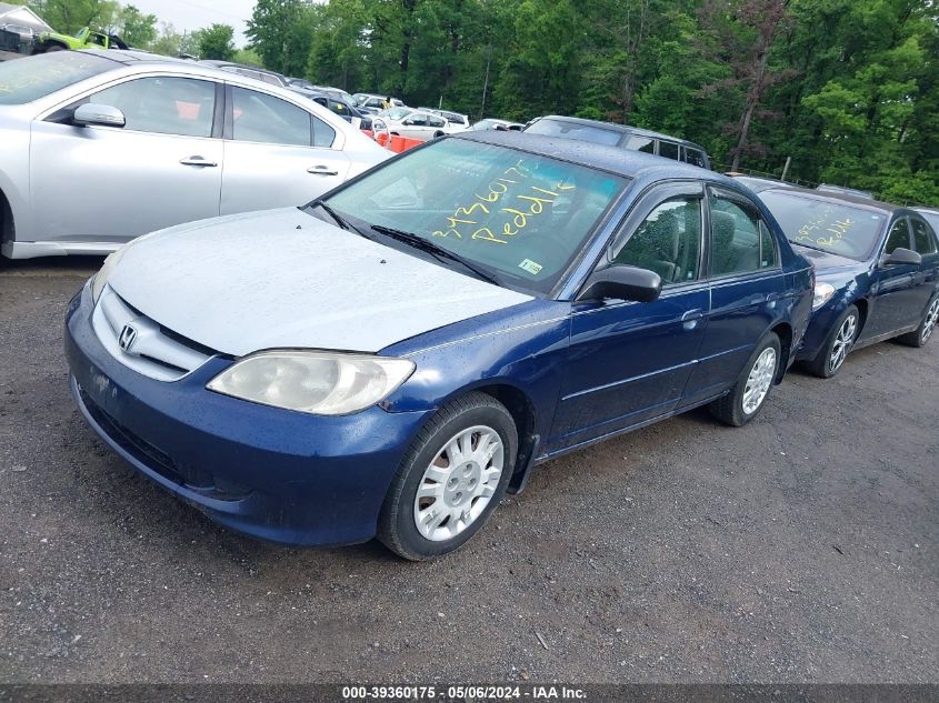 2HGES16504H607611 | 2004 HONDA CIVIC