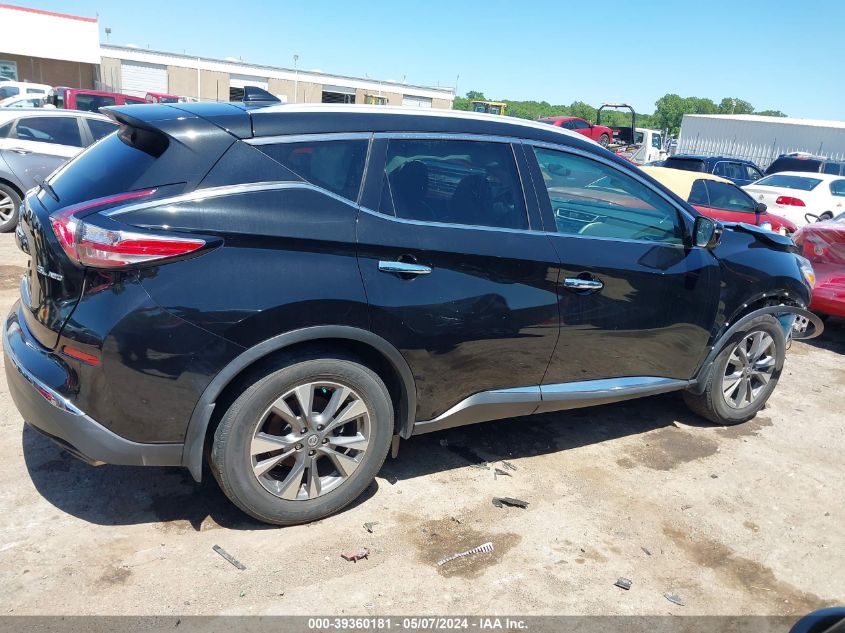 2016 Nissan Murano Sl VIN: 5N1AZ2MH8GN155703 Lot: 39360181