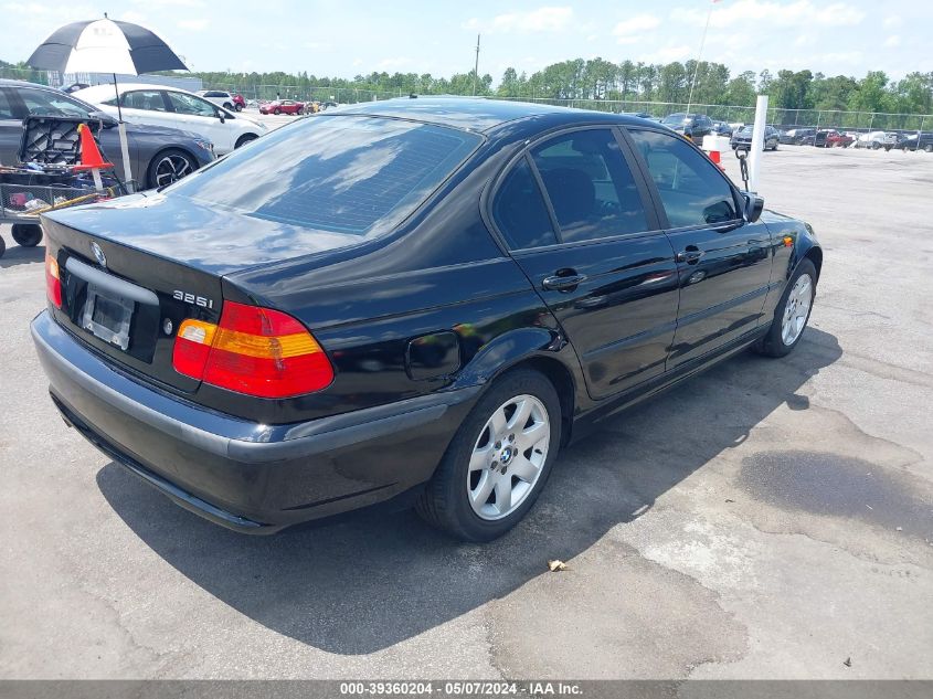 2002 BMW 325I VIN: WBAET37452NJ21455 Lot: 39360204