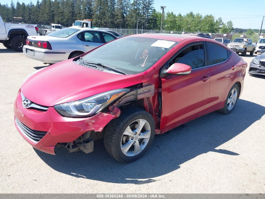 2016 Hyundai Elantra Value Edition VIN: KMHDH4AE1GU557333 Lot: 39360245