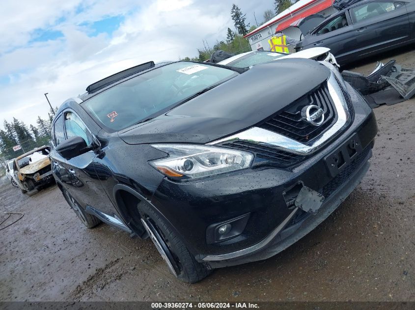 2018 Nissan Murano Platinum VIN: 5N1AZ2MH7JN182317 Lot: 39360274