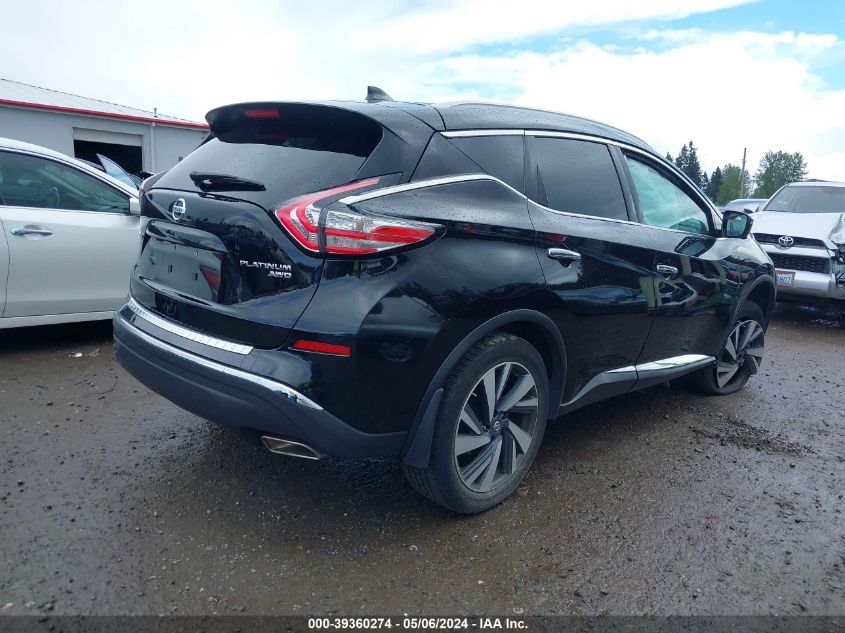 2018 Nissan Murano Platinum VIN: 5N1AZ2MH7JN182317 Lot: 39360274