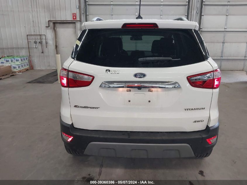 2019 Ford Ecosport Titanium VIN: MAJ6S3KL5KC267932 Lot: 39360386