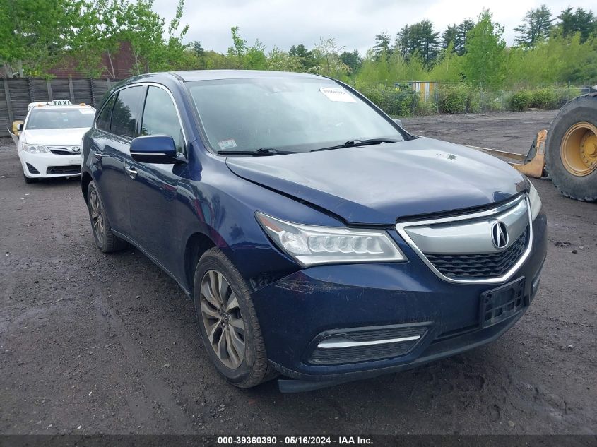 2015 Acura Mdx Technology Package VIN: 5FRYD4H49FB030645 Lot: 39360390