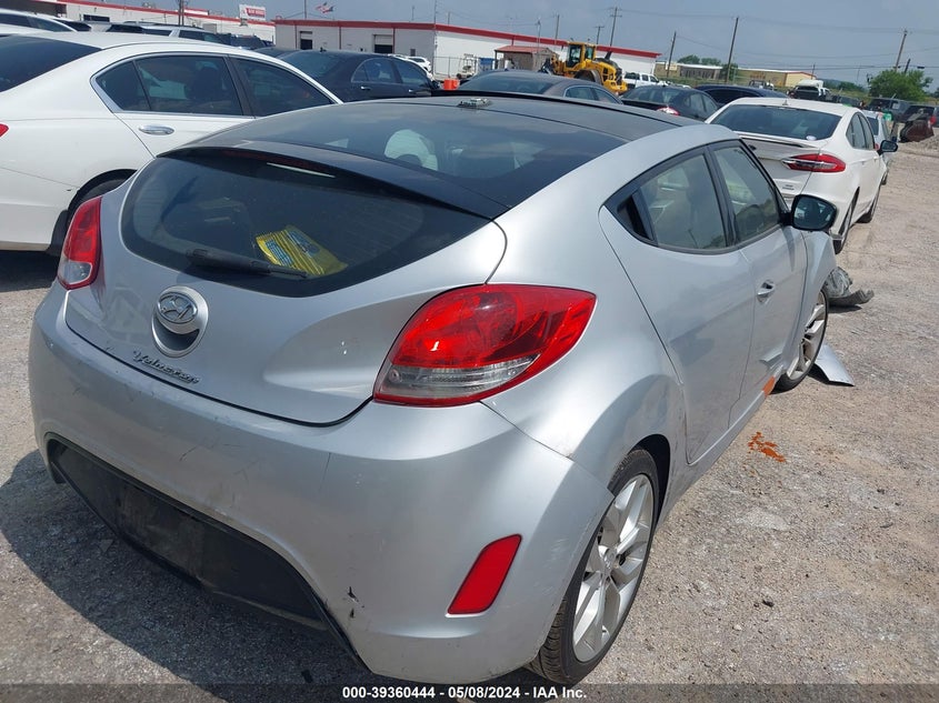 2012 Hyundai Veloster Base W/Black VIN: KMHTC6AD2CU036032 Lot: 39360444