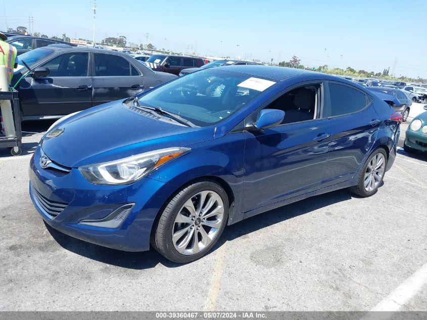 2016 Hyundai Elantra Se VIN: 5NPDH4AE1GH756820 Lot: 39360467