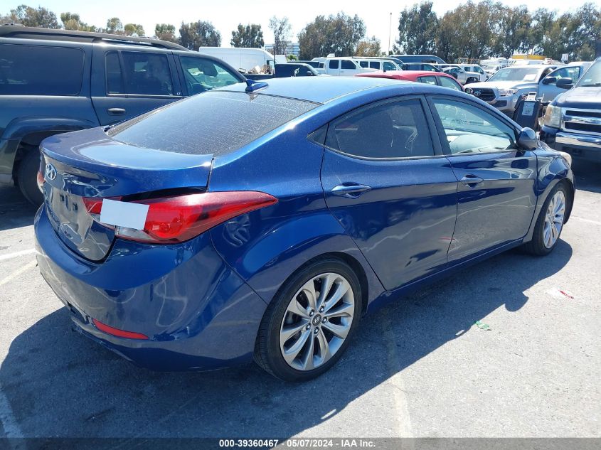 2016 Hyundai Elantra Se VIN: 5NPDH4AE1GH756820 Lot: 39360467