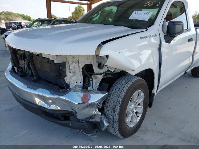 2020 Chevrolet Silverado 1500 2Wd Regular Cab Long Bed Wt VIN: 3GCNWAEHXLG156913 Lot: 39360472