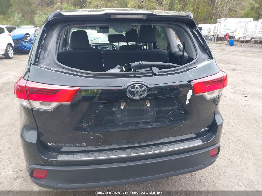 2017 Toyota Highlander Le VIN: 5TDBZRFH2HS38404 Lot: 39360628