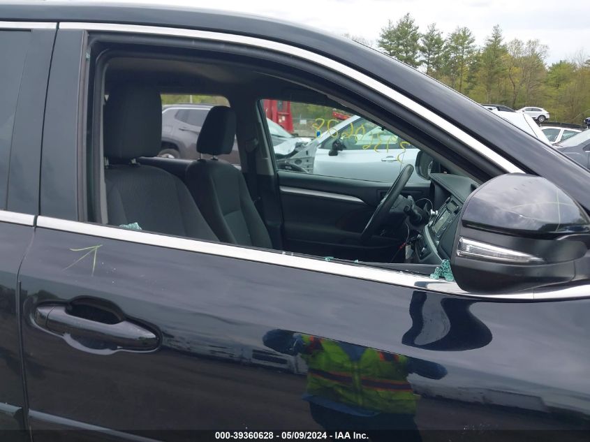 2017 Toyota Highlander Le VIN: 5TDBZRFH2HS38404 Lot: 39360628