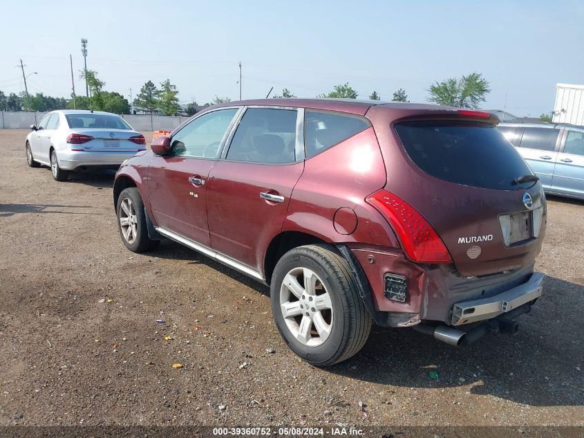 2007 Nissan Murano Sl VIN: JN8AZ08T47W531996 Lot: 39360752