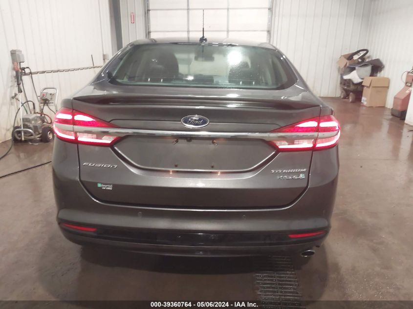 2017 Ford Fusion Hybrid Titanium VIN: 3FA6P0RU7HR368821 Lot: 39360764