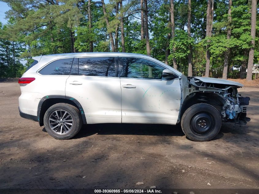 2018 Toyota Highlander Xle VIN: 5TDJZRFH1JS557994 Lot: 39360985