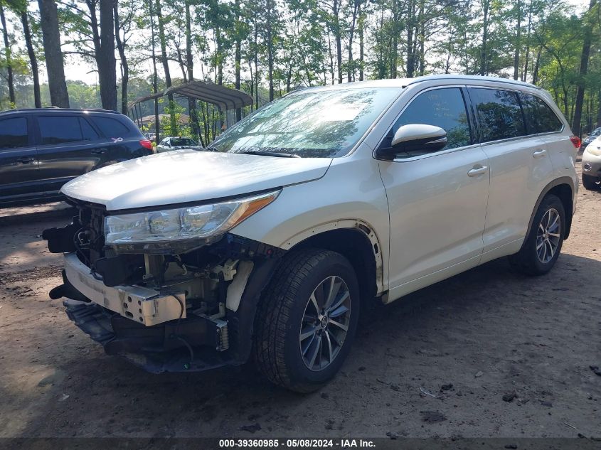 2018 Toyota Highlander Xle VIN: 5TDJZRFH1JS557994 Lot: 39360985