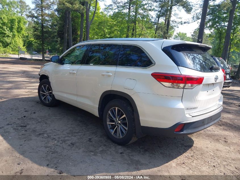 2018 Toyota Highlander Xle VIN: 5TDJZRFH1JS557994 Lot: 39360985