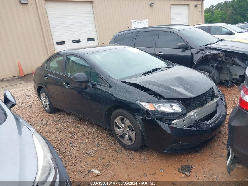 2013 Honda Civic Lx VIN: 19XFB2F54DE059200 Lot: 39361014