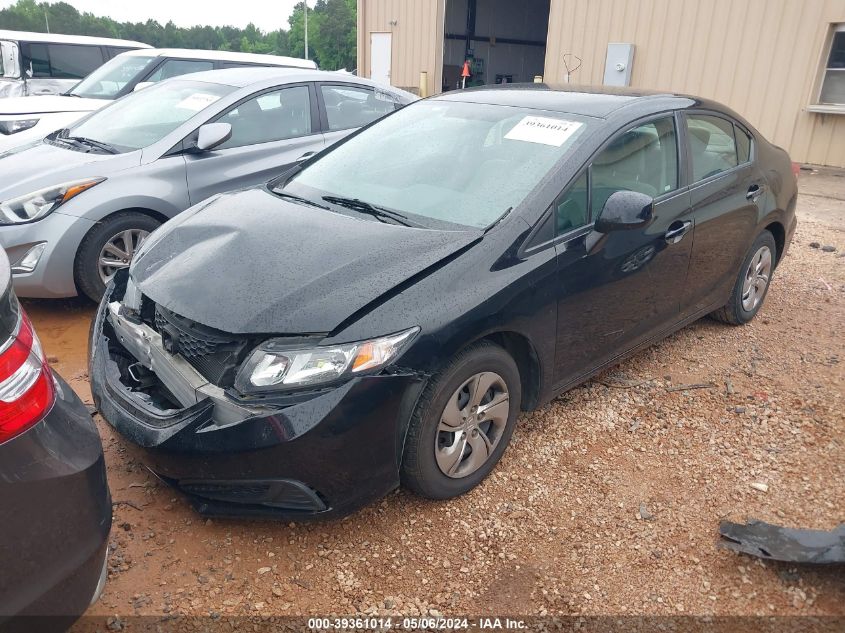 2013 Honda Civic Lx VIN: 19XFB2F54DE059200 Lot: 39361014