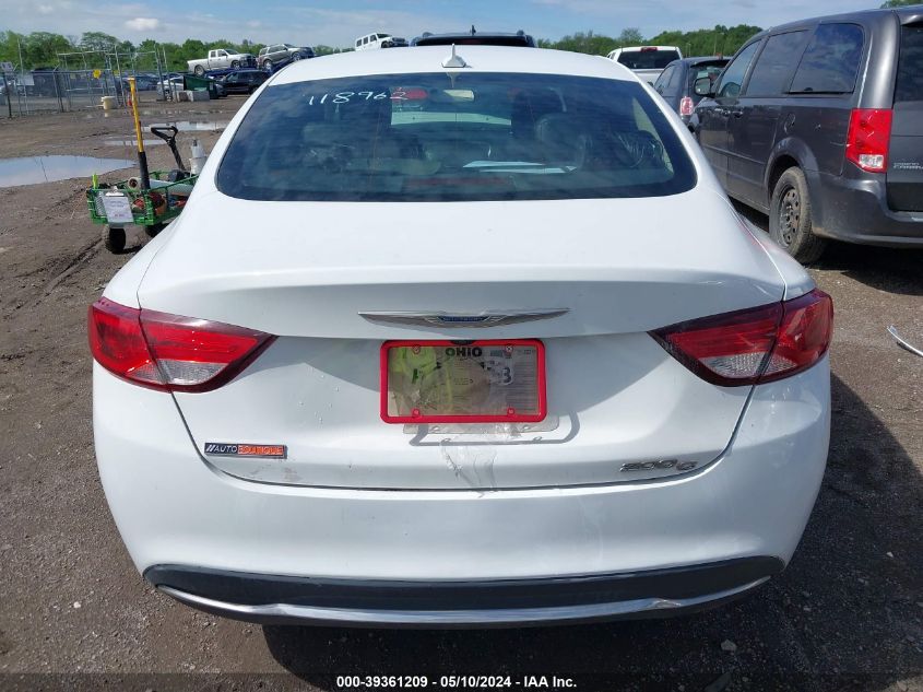 2016 Chrysler 200 C VIN: 1C3CCCCB4GN118962 Lot: 39361209