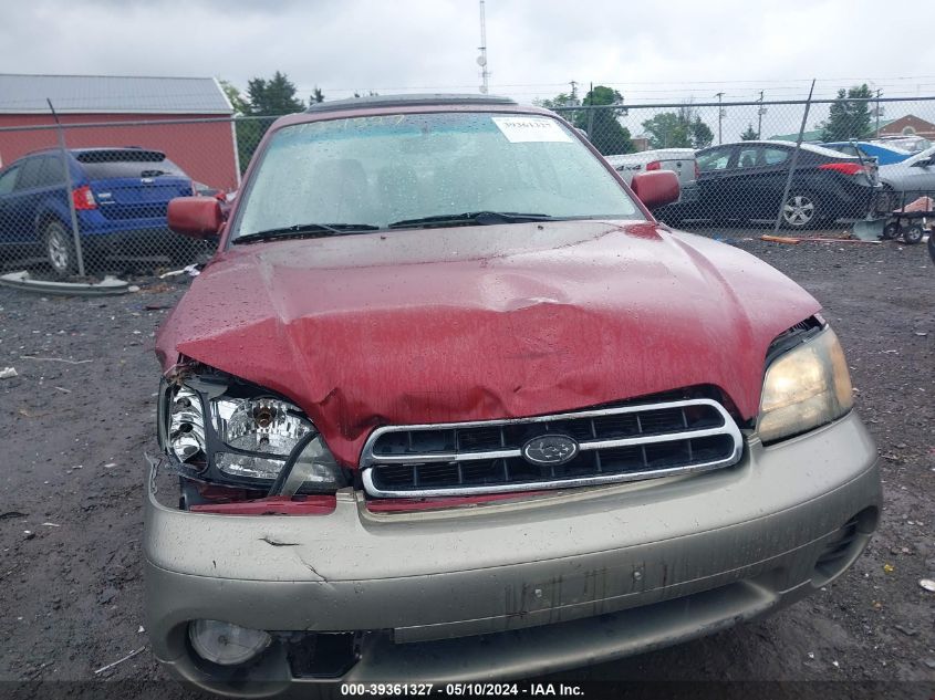 2002 Subaru Outback H6-3.0/H6-3.0 Vdc VIN: 4S3BE896927200627 Lot: 39361327