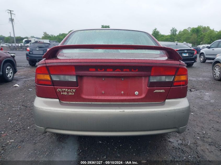 2002 Subaru Outback H6-3.0/H6-3.0 Vdc VIN: 4S3BE896927200627 Lot: 39361327