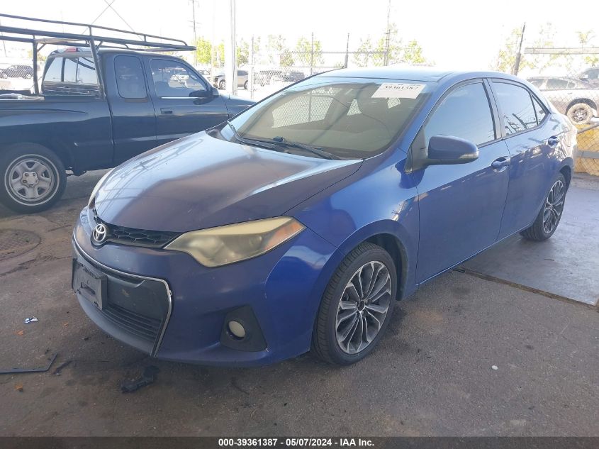 2014 Toyota Corolla S Plus VIN: 5YFBURHE3EP019365 Lot: 39361387