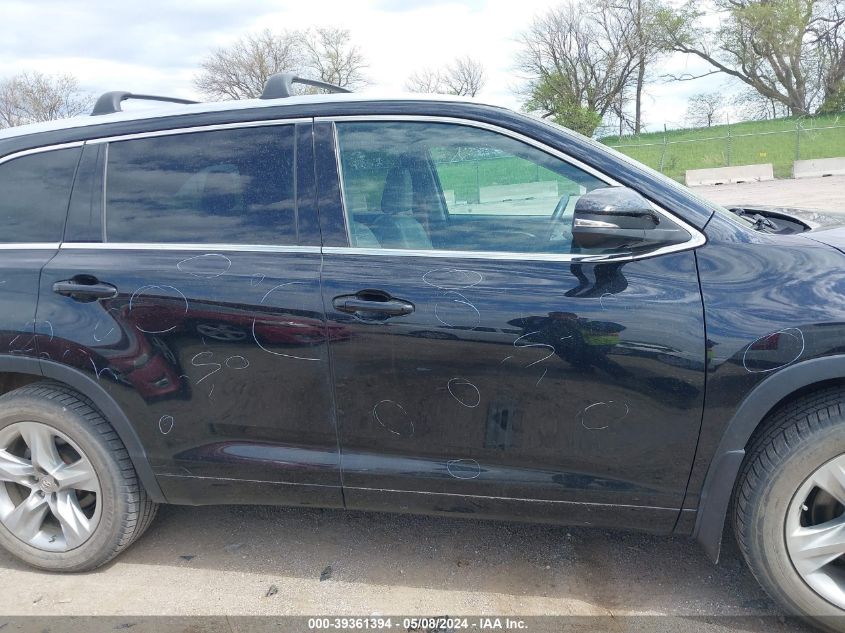 2015 Toyota Highlander Limited Platinum V6 VIN: 5TDYKRFH6FS042094 Lot: 39361394