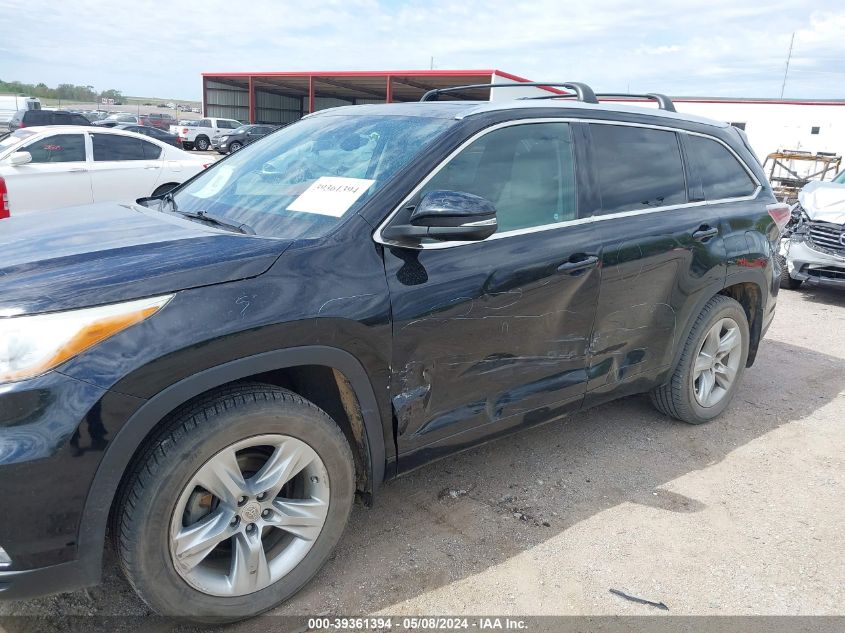 2015 Toyota Highlander Limited Platinum V6 VIN: 5TDYKRFH6FS042094 Lot: 39361394