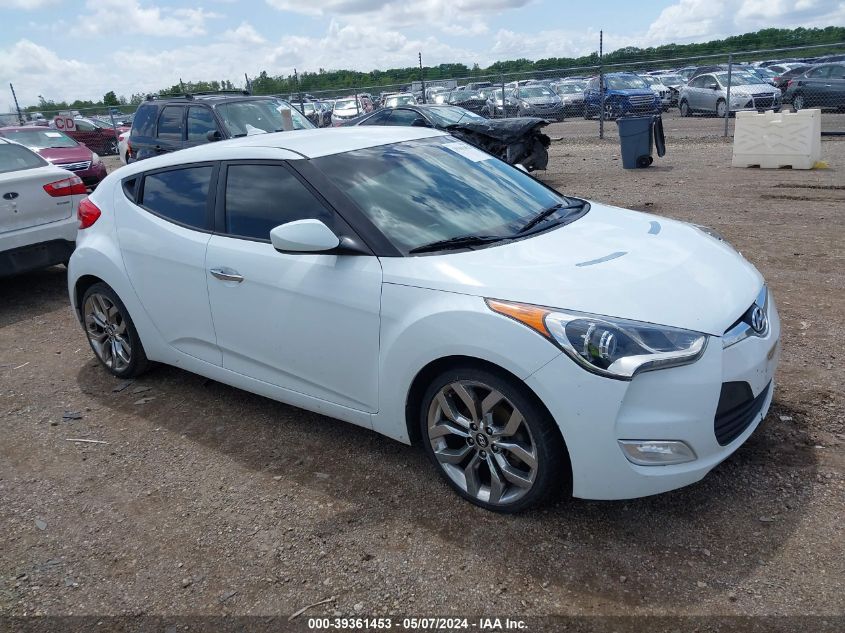 2014 Hyundai Veloster Flex W/Black VIN: KMHTC6ADXEU211923 Lot: 39361453