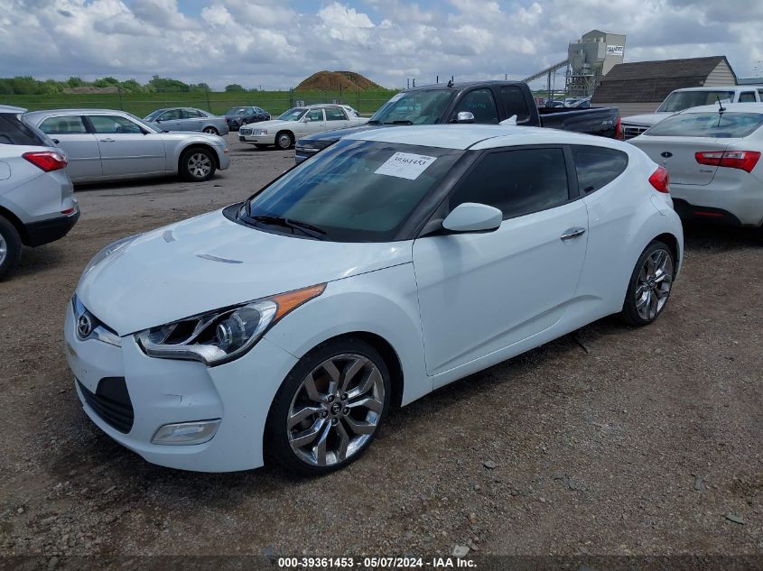 2014 Hyundai Veloster Flex W/Black VIN: KMHTC6ADXEU211923 Lot: 39361453